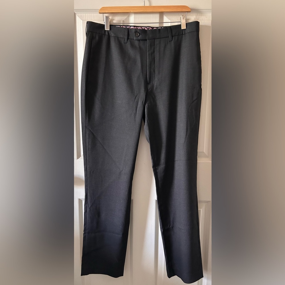 Ted Baker London Men’s Charcoal MMT-BEEZTRO Semi Plain Trousers Size 34R $175 - Picture 4 of 16